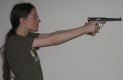 me holding a Ruger Mk III